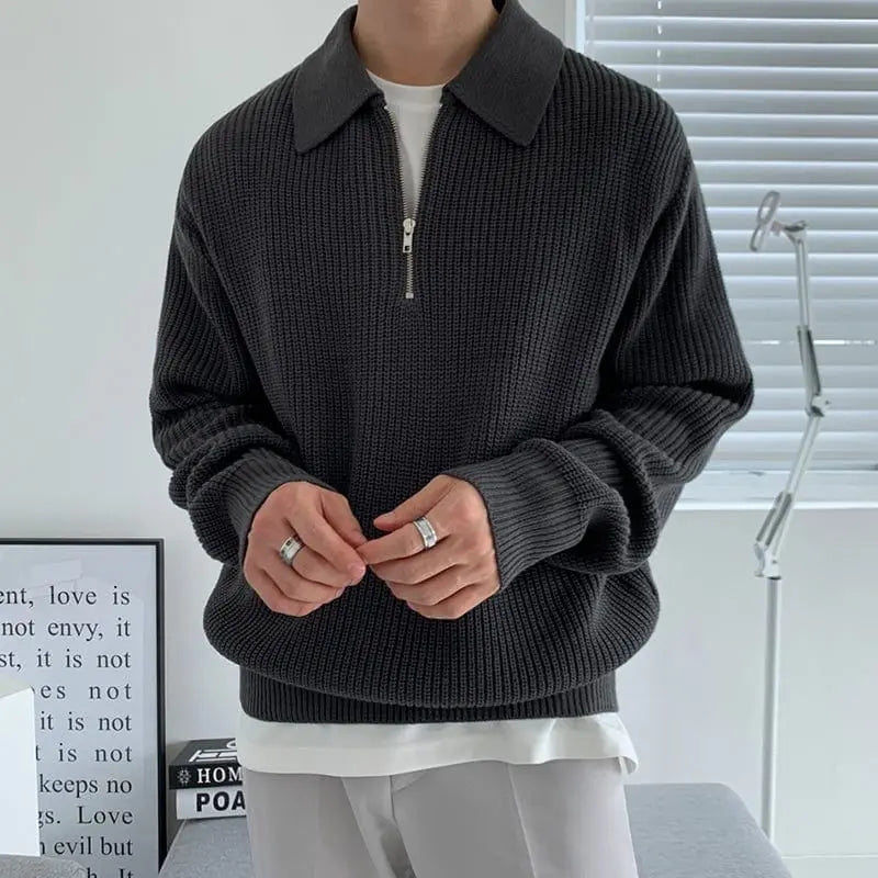 Montiqeu - Old Money Zip-Up Sweater