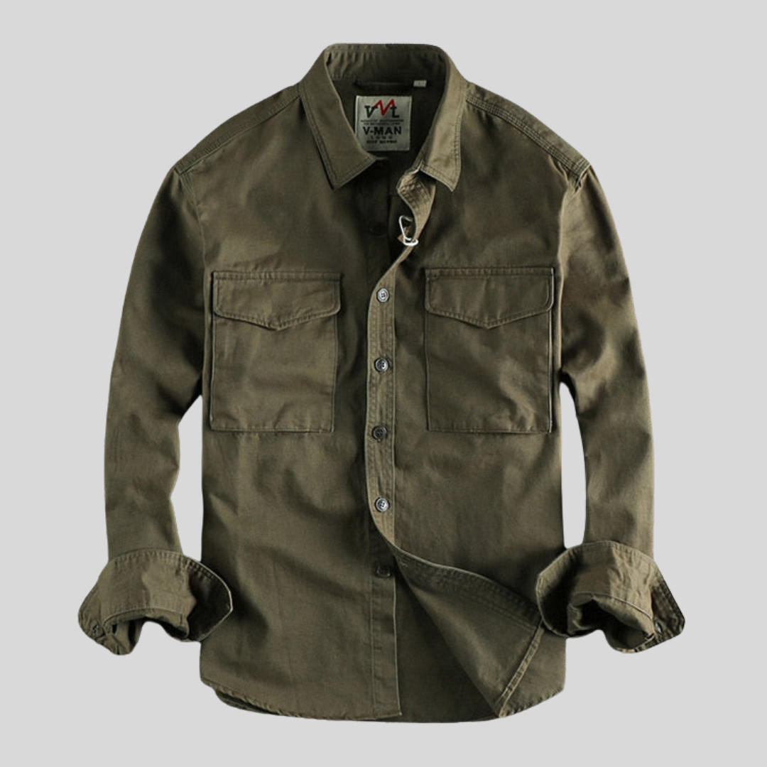 Montiqeu - Premium Cotton Cargo Shirt voor Heren