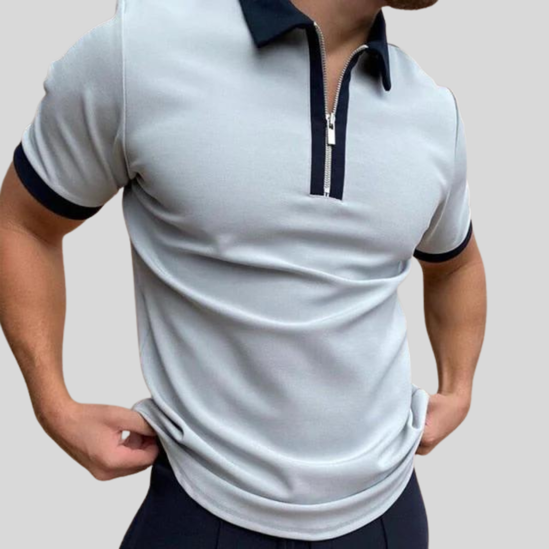 Montiqeu - Modern Collar Shirt met Rits voor Heren