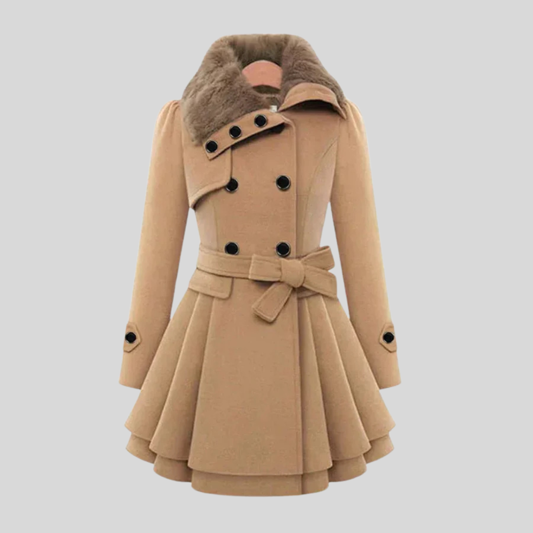 Montiqeu - Elegante Wintermantel Dames Met Bontkraag