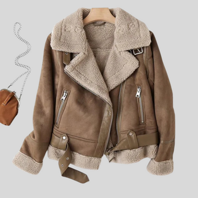 Montique - Modieuze Shearling Jas voor Dames