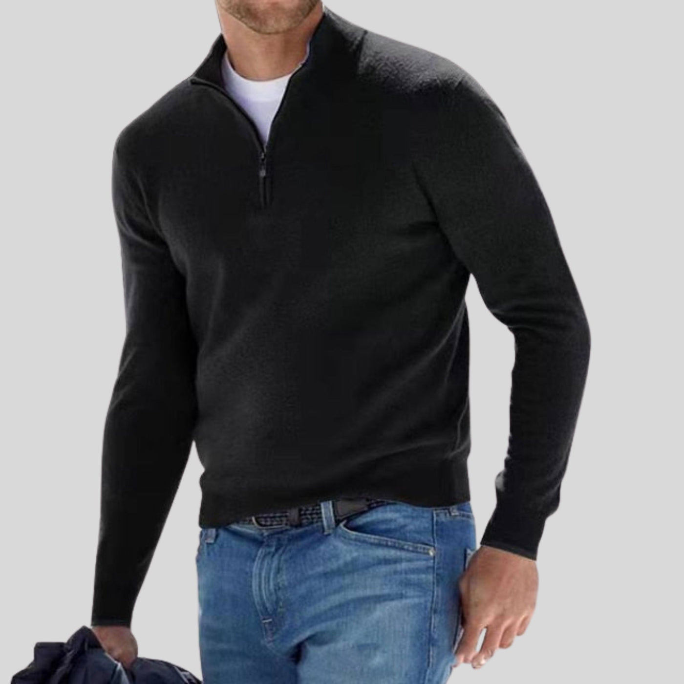 Londen - Stijlvolle Heren Zip Sweater trui