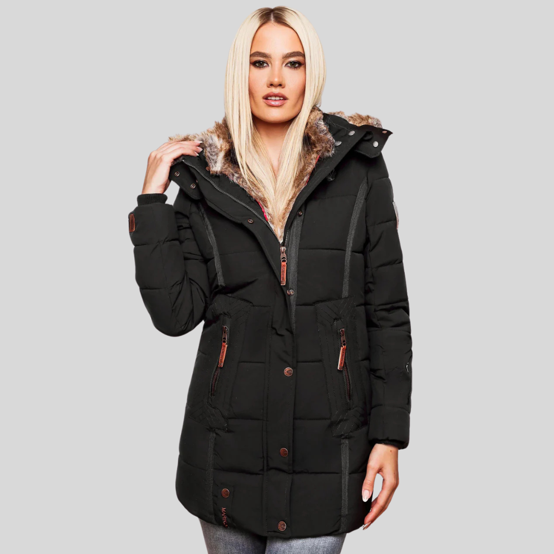 Montiqeu - Luxe Winterjas Dames Met Imitatiebont Voering