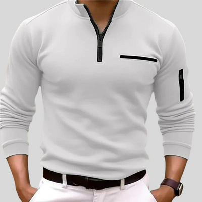 Montique - Luxe Quarter-Zip Polo