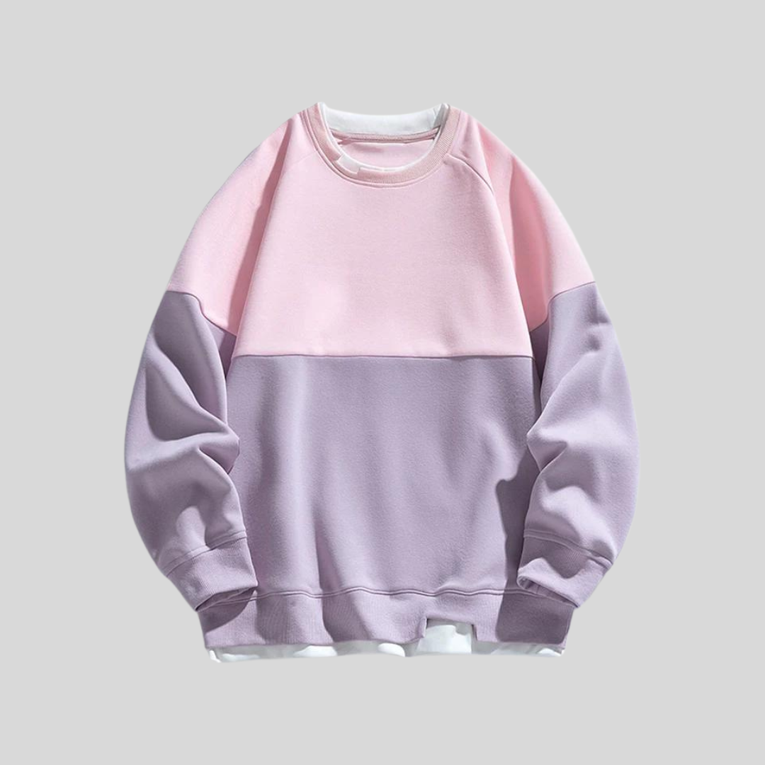 Montiqeu - 2 In 1 Kleurblok Sweatshirt Voor Heren