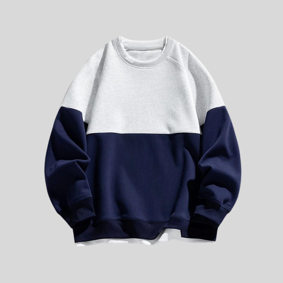 Montiqeu - 2 In 1 Kleurblok Sweatshirt Voor Heren