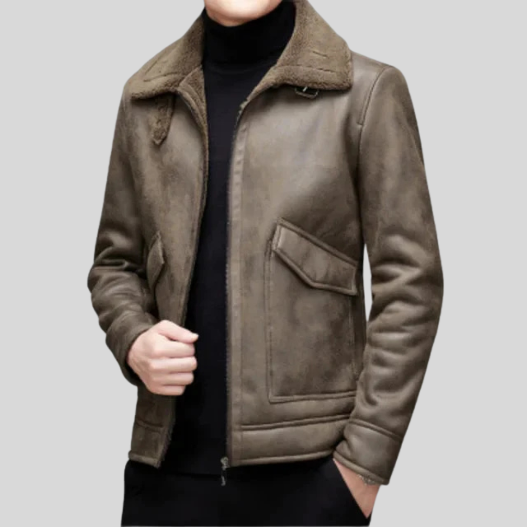 Montique - Luxe Shearling Aviator Jas voor Heren