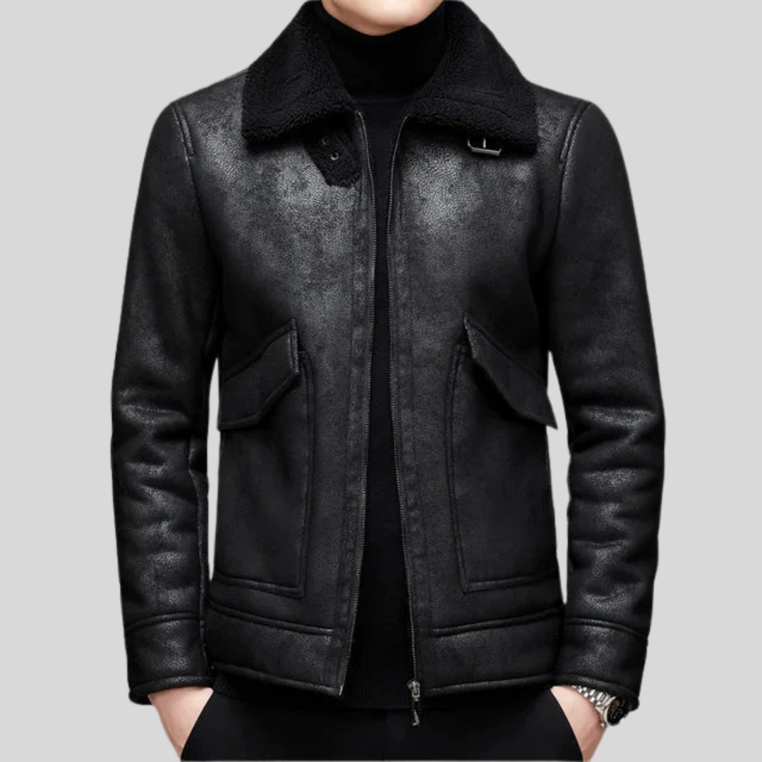 Montique - Luxe Shearling Aviator Jas voor Heren