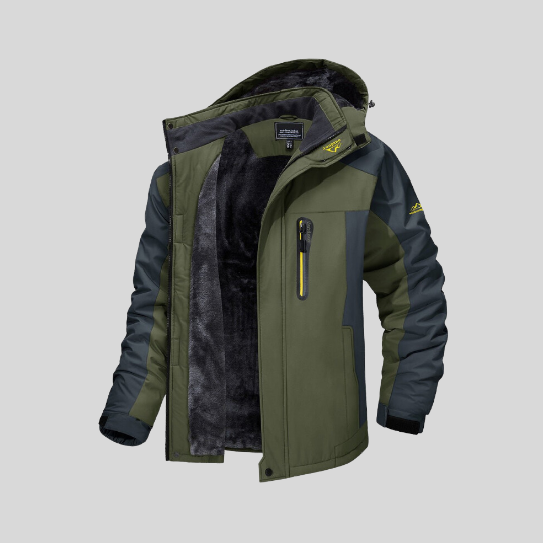 Montiqeu - Wind dichte winter jas met wollen binnenvoering outdoor voor mannen