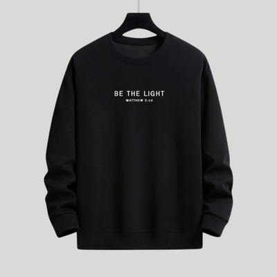 Montiqeu - Be The Light Print Relax Fit Sweatshirt Voor Mannen