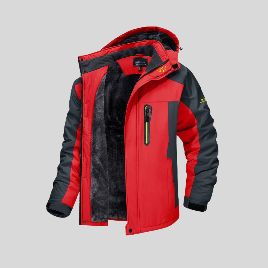 Montiqeu - Wind dichte winter jas met wollen binnenvoering outdoor voor mannen