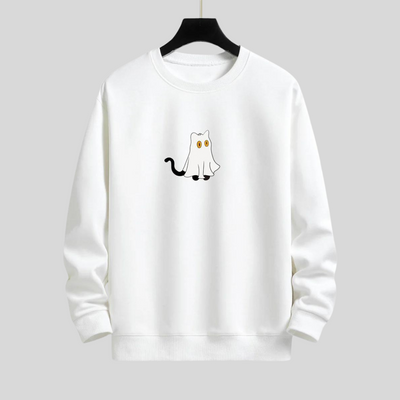 Montiqeu - Cat Ghost Relax Fit Sweatshirt Voor Mannen