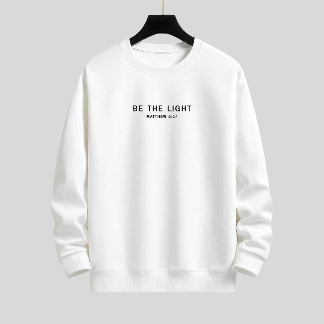 Montiqeu - Be The Light Print Relax Fit Sweatshirt Voor Mannen