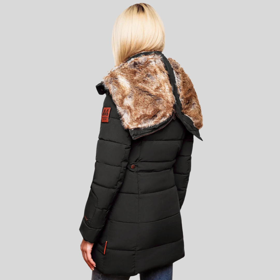 Montiqeu - Luxe Winterjas Dames Met Imitatiebont Voering