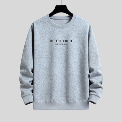 Montiqeu - Be The Light Print Relax Fit Sweatshirt Voor Mannen