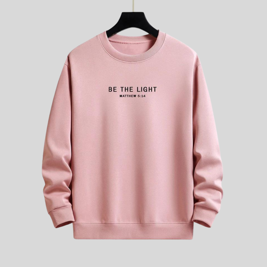 Montiqeu - Be The Light Print Relax Fit Sweatshirt Voor Mannen