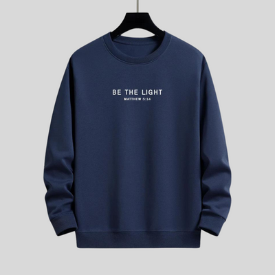 Montiqeu - Be The Light Print Relax Fit Sweatshirt Voor Mannen