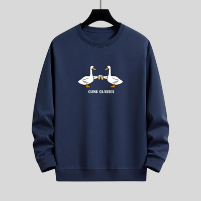 Montiqeu - Cheers Goose Relax Fit Sweatshirt Voor Mannen