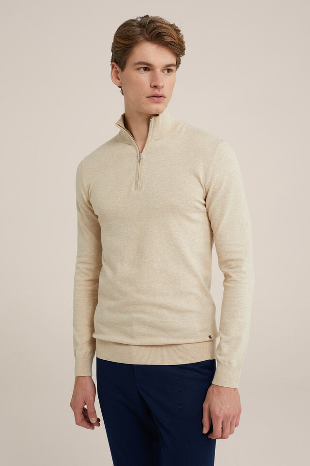 Montiqeu - Luxe Kasjmier Half-Zip Trui