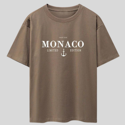 Montiqeu - Monaco Slogan Print Oversized T-Shirt