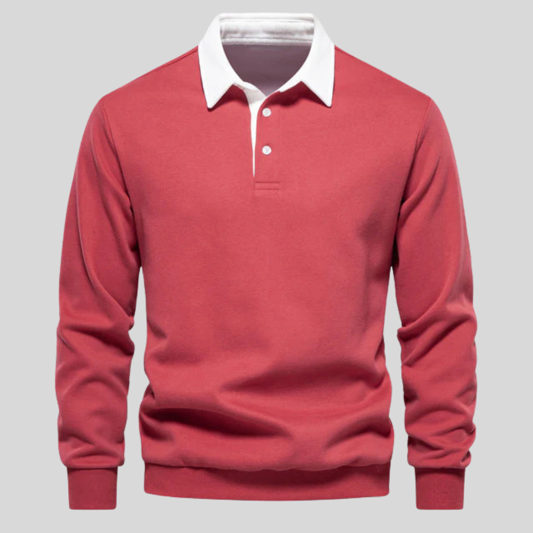 Montiqeu - Klassieke Polo Sweater met Lange Mouwen voor Heren