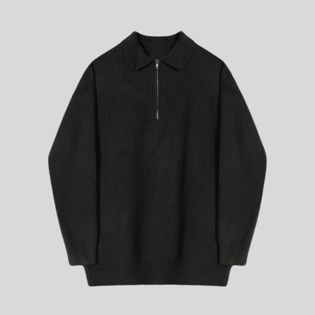 Montiqeu - Luxe Half-Zip Polo voor Stijlvolle Mannen