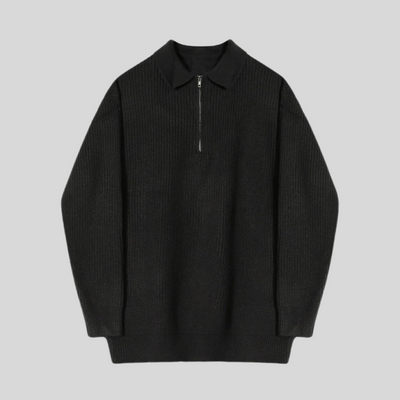 Montiqeu - Luxe Half-Zip Polo voor Stijlvolle Mannen