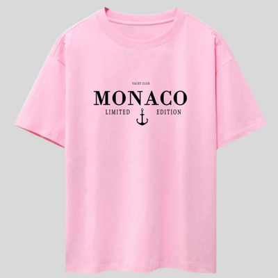 Montiqeu - Monaco Slogan Print Oversized T-Shirt