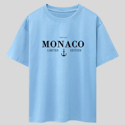 Montiqeu - Monaco Slogan Print Oversized T-Shirt