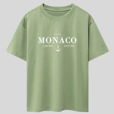 Montiqeu - Monaco Slogan Print Oversized T-Shirt