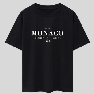 Montiqeu - Monaco Slogan Print Oversized T-Shirt