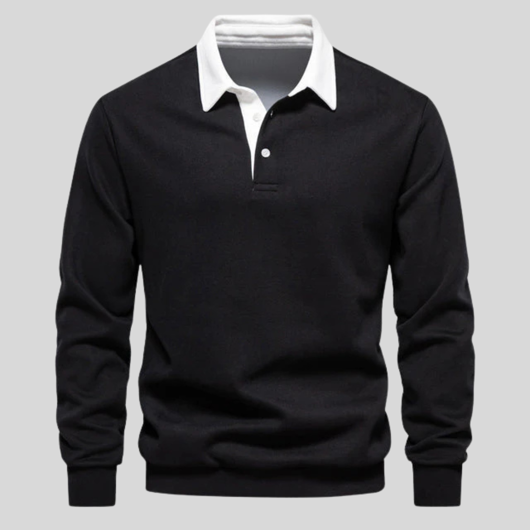 Montiqeu - Klassieke Polo Sweater met Lange Mouwen voor Heren