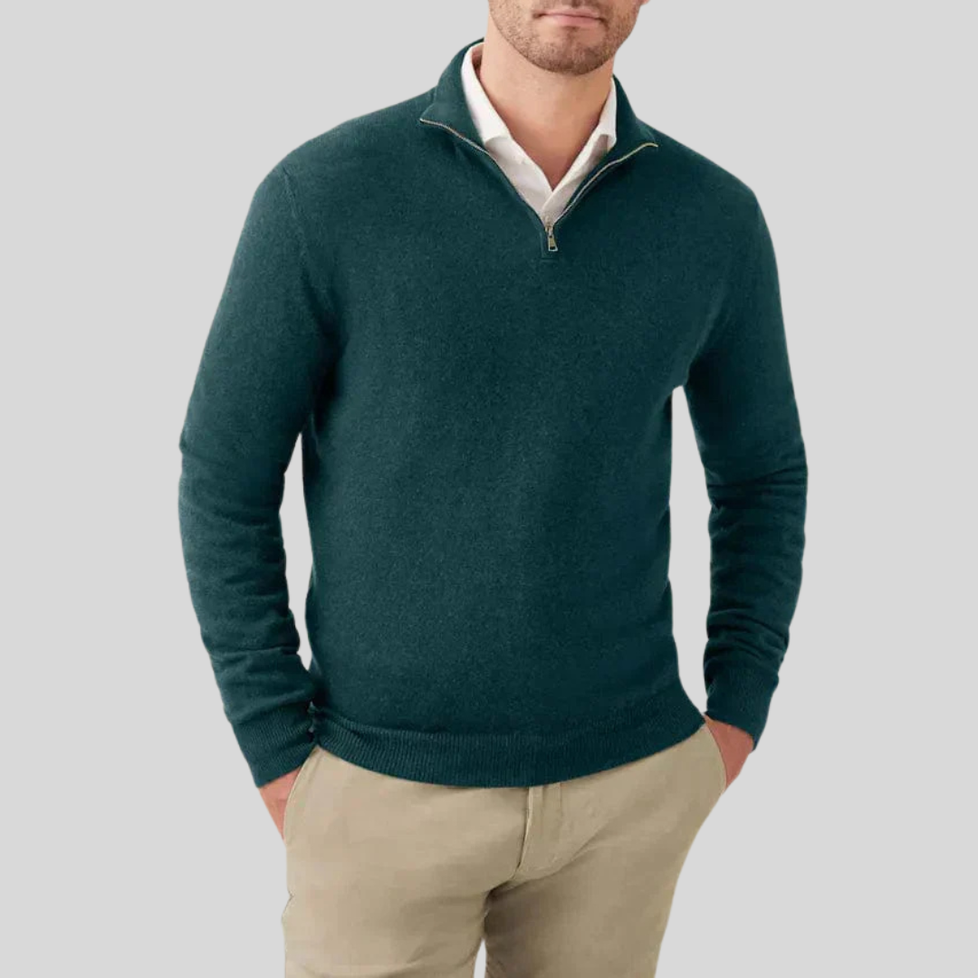 Montique - Stijlvolle & Comfortabele Half-Zip Trui voor Mannen