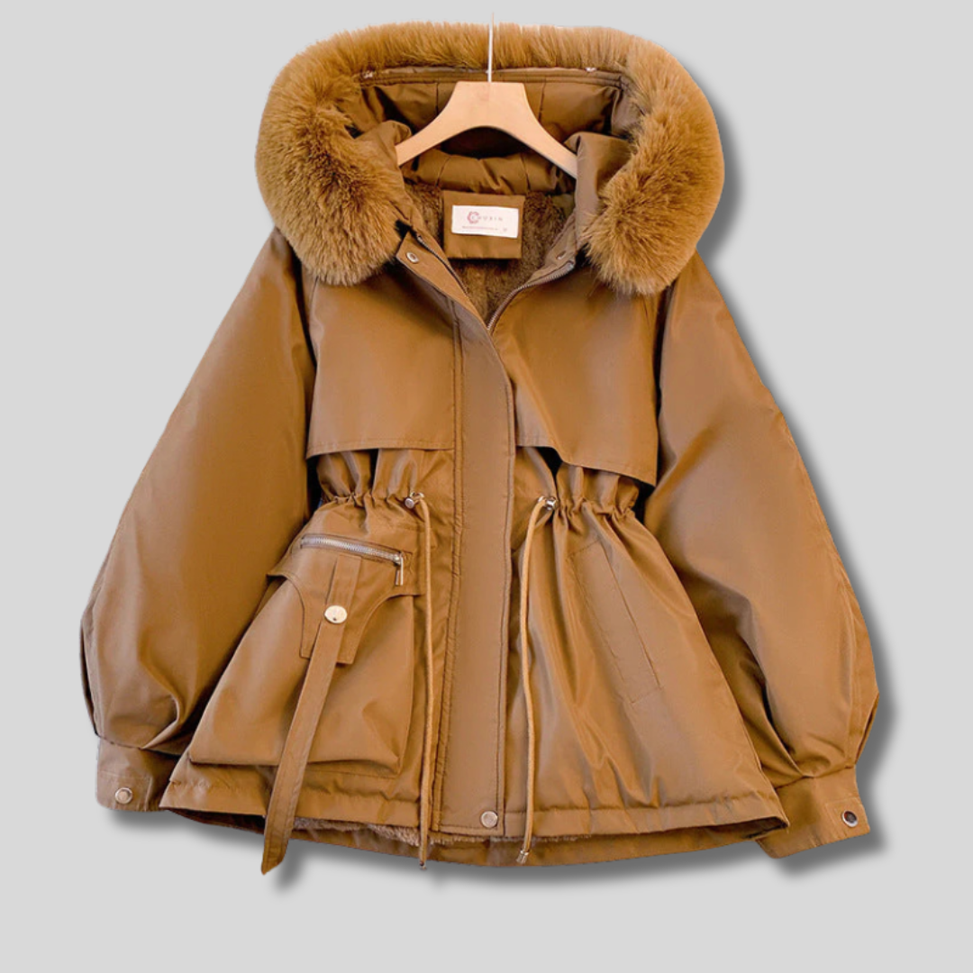 Montique - Luxe Winterparka met Bontkraag voor Dames