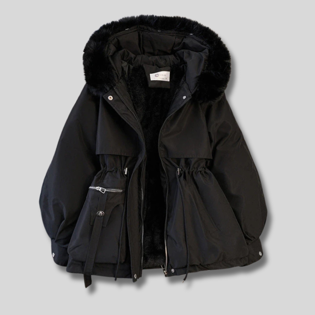 Montique - Luxe Winterparka met Bontkraag voor Dames