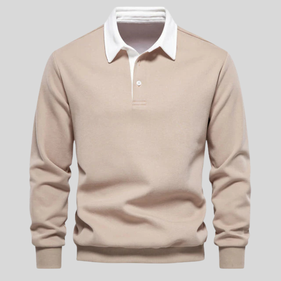 Montiqeu - Klassieke Polo Sweater met Lange Mouwen voor Heren