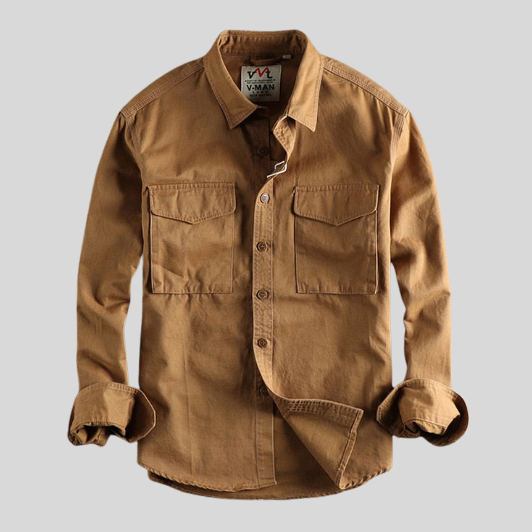 Montiqeu - Premium Cotton Cargo Shirt voor Heren