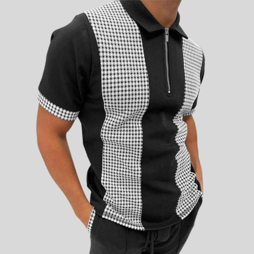 Montiqeu - Modern Collar Shirt met Rits voor Heren