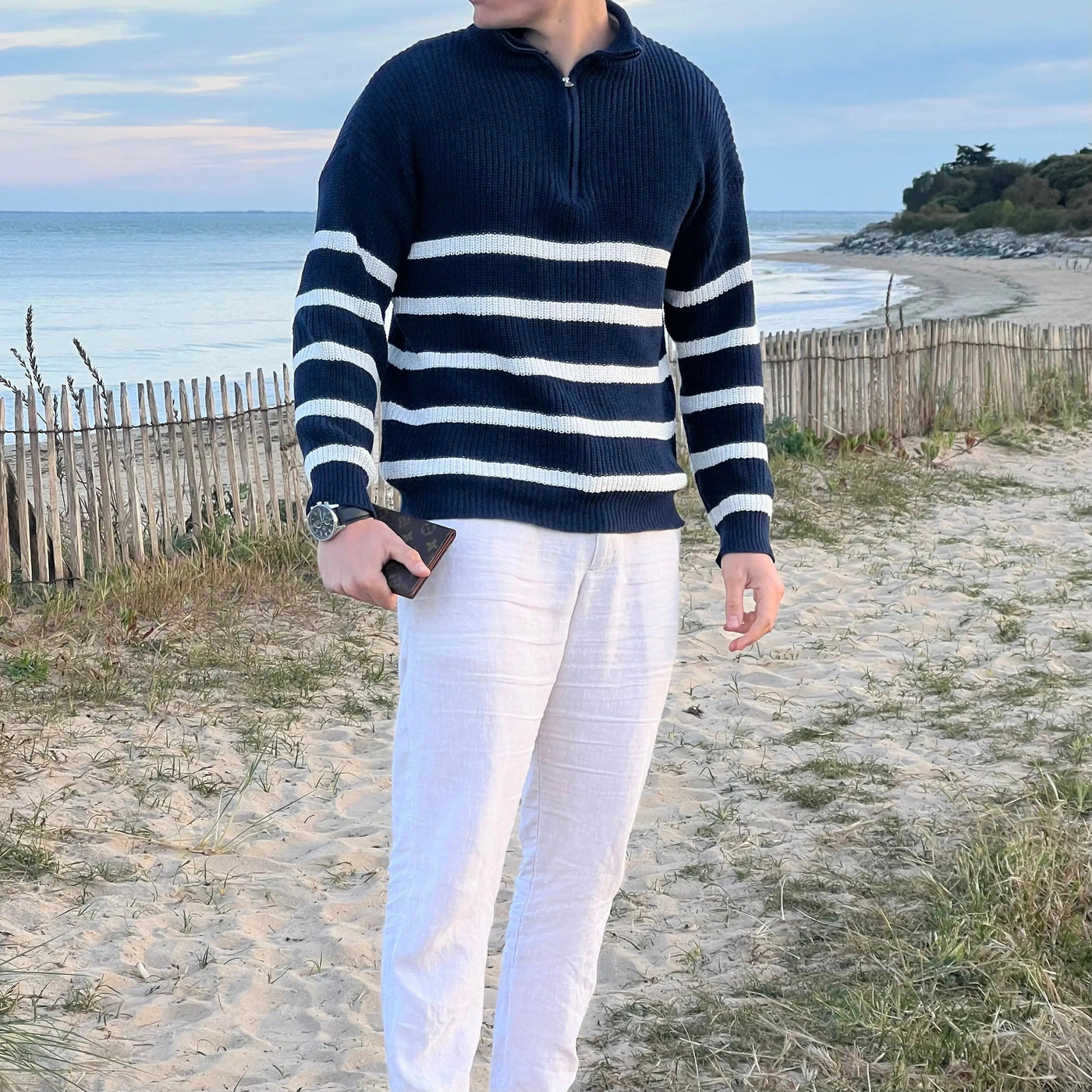 Montiqeu - Stripes Half -Zip Trui