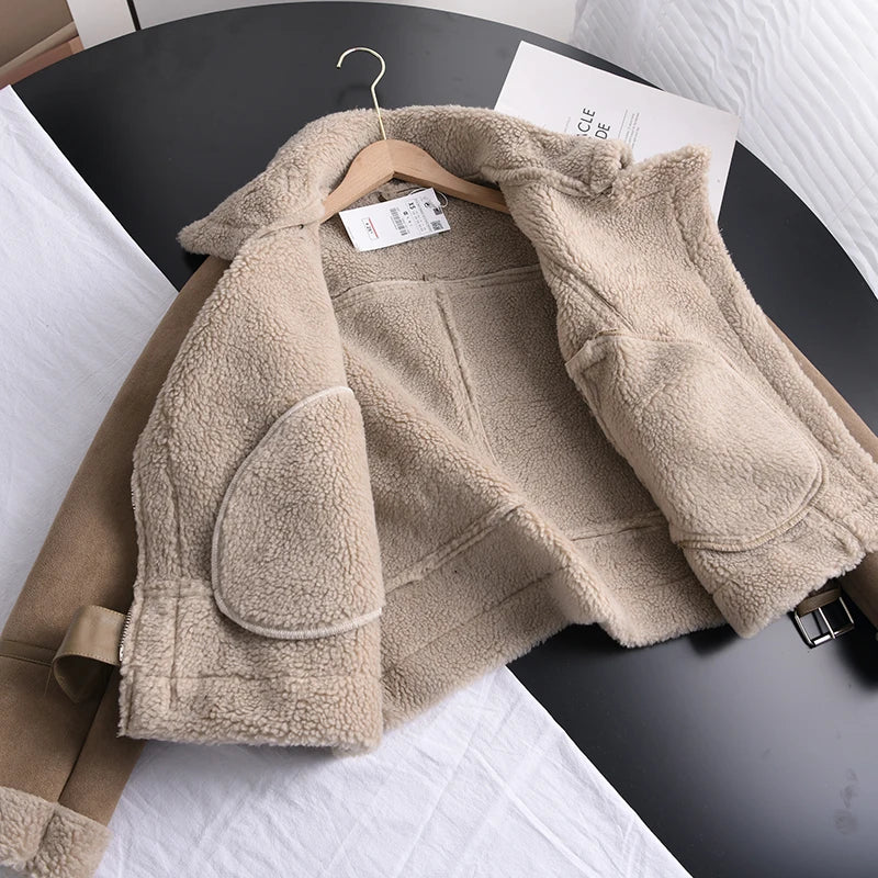 Montique - Modieuze Shearling Jas voor Dames