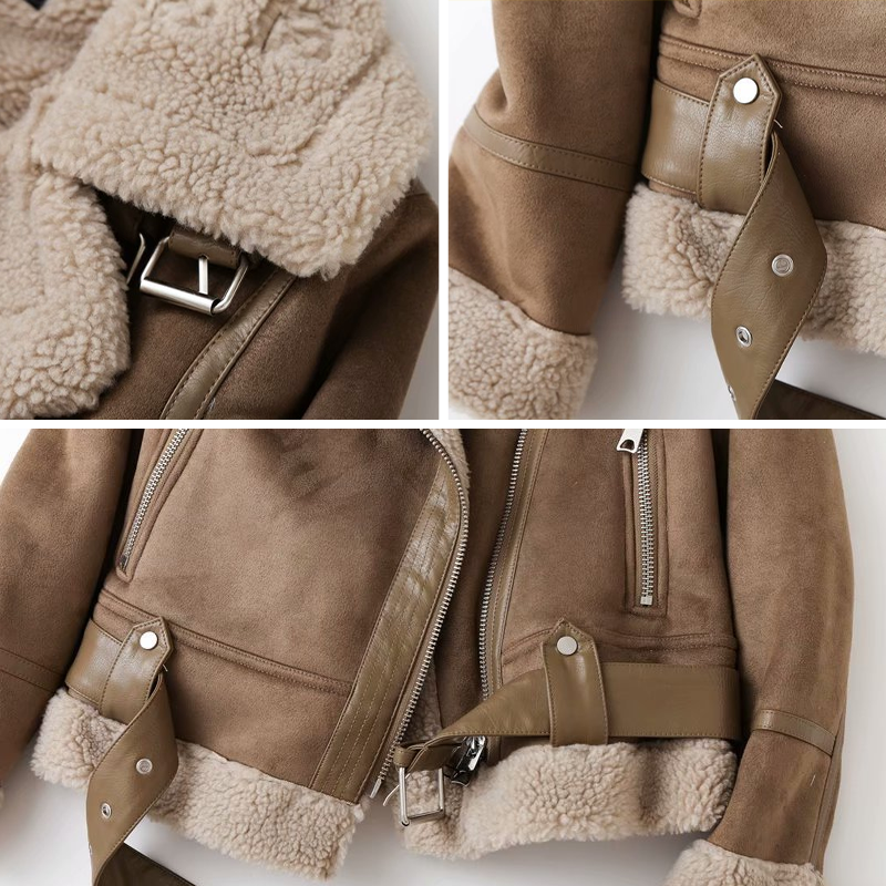 Montique - Modieuze Shearling Jas voor Dames